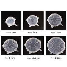 Load image into Gallery viewer, 6pcs Silicone Stretch Food Lids