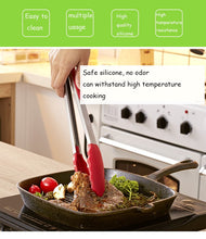 Load image into Gallery viewer, Stainless steel Silicone BBQ Tong
