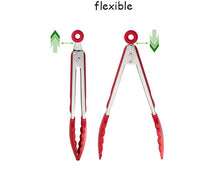 Load image into Gallery viewer, Stainless steel Silicone BBQ Tong