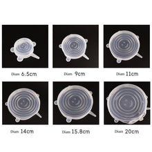 Load image into Gallery viewer, 6pcs Silicone Stretch Food Lids
