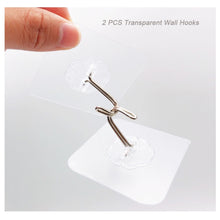 Load image into Gallery viewer, 2 pcs  Strong Transparent Wall Hooks
