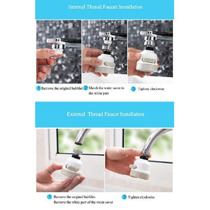Adjustable 360 Degree Rotation Tap Head