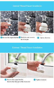 Adjustable 360 Degree Rotation Tap Head