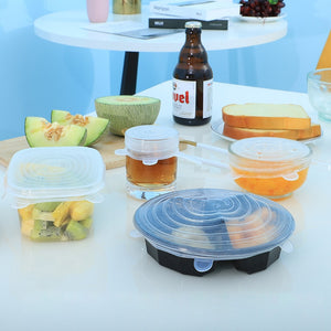 6pcs Silicone Stretch Food Lids